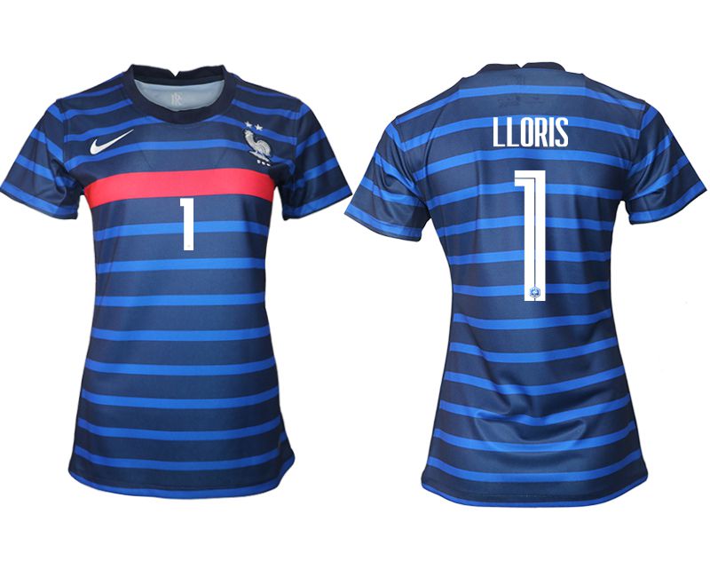 Women 2021-2022 France home aaa version blue #1 Soccer Jerseys->customized soccer jersey->Custom Jersey